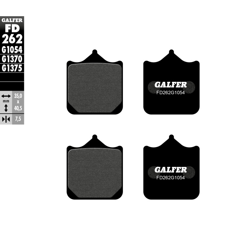 GALFER KLOCKI HAMULCOWE KH322/4 PÓŁETALICZNE PRZÓD (BREMBO) GALFER KLOCKI HAMULCOWE KH322/4 PÓŁETALICZNE PRZÓD (BREMBO)