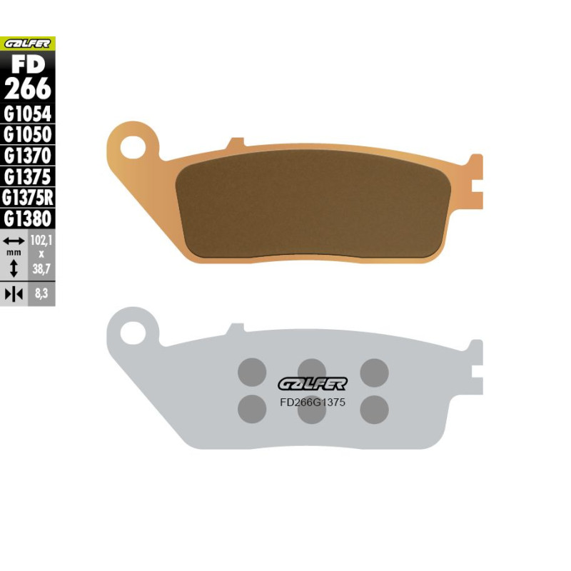 GALFER KLOCKI HAMULCOWE KH226 / KH142 SPIEK METALICZNY (ZŁOTE) SPORT GALFER KLOCKI HAMULCOWE KH226 / KH142 SPIEK METALICZNY (ZŁOTE) SPORT