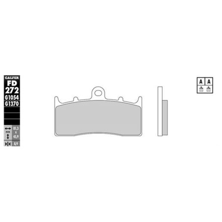 GALFER KLOCKI HAMULCOWE KH294 / KH613 PÓŁMETALICZNE (OFERTA SPECJALNA)