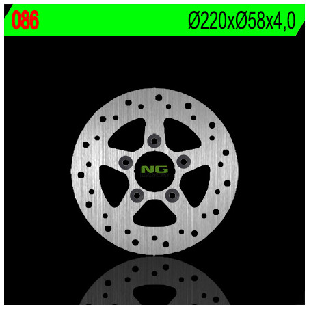 NG TARCZA HAMULCOWA PRZÓD KYMCO 50/125/150/250 (220X58X4) (5X10,5MM)