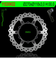 NG TARCZA HAMULCOWA Z ADAPTEREM OVERSIZE (270X118X3)