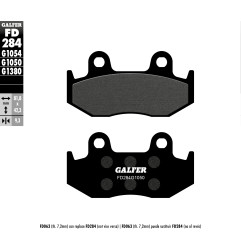 GALFER KLOCKI HAMULCOWE KH323 PÓŁMETALICZNE (GRUBOŚĆ 9,2 MM) SCOOTER