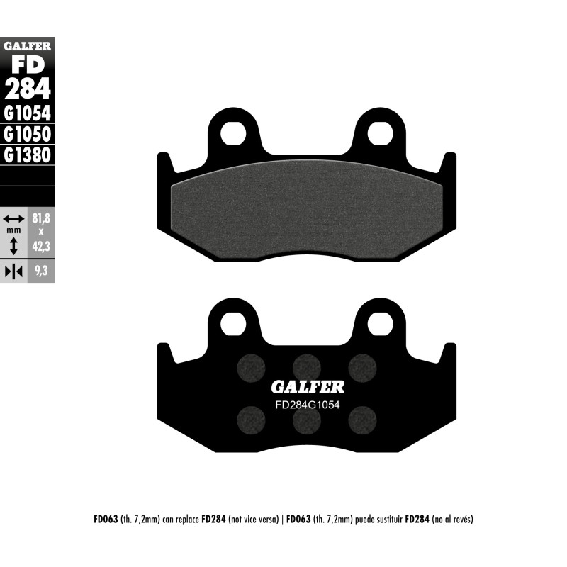 GALFER KLOCKI HAMULCOWE KH323 PÓŁMETALICZNE (GRUBOŚĆ 9,2 MM) GALFER KLOCKI HAMULCOWE KH323 PÓŁMETALICZNE (GRUBOŚĆ 9,2 MM)