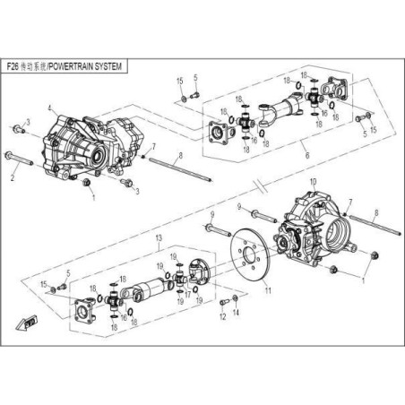 11. Tarcza hamulcowa tylna cfmoto 500 X5