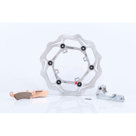 KOMPLET TARCZA HAMULCOWA WAVE FLOATING 270 MM Z KLOCKAMI HAMULCOWYMI ORAZ ADAPTEREM BRAKING OKWL14