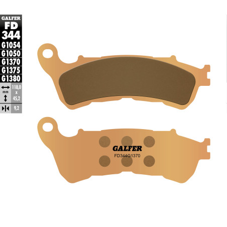 GALFER KLOCKI HAMULCOWE KH388 SPIEK METALICZNY STREET, PRZÓD HONDA CBF/CB/DN-01/GL 1800/NC 700/XL 1000V/XL 700V/VFR 800