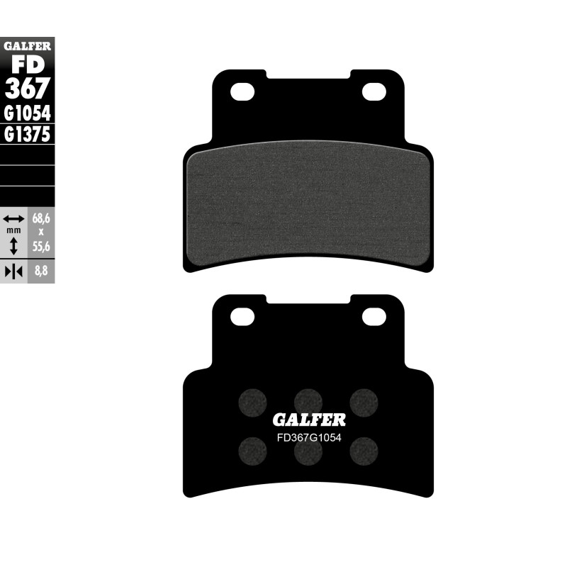 GALFER KLOCKI HAMULCOWE KH432 PÓŁMETALICZNE GALFER KLOCKI HAMULCOWE KH432 PÓŁMETALICZNE