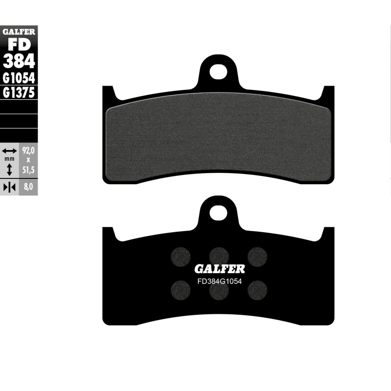 GALFER KLOCKI HAMULCOWE KH424 PÓŁMETALICZNE GALFER KLOCKI HAMULCOWE KH424 PÓŁMETALICZNE