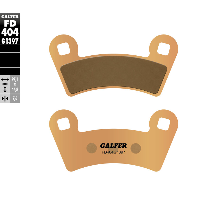 GALFER KLOCKI HAMULCOWE KH456 SPIEK METALICZNY (ZŁOTE) ATV POLARIS PRZÓD GALFER KLOCKI HAMULCOWE KH456 SPIEK METALICZNY (ZŁOTE) ATV POLARIS PRZÓD