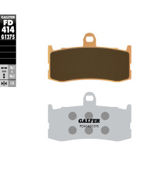 GALFER KLOCKI HAMULCOWE KH491 SPIEK METALICZNY (ZŁOTE) SPORT TRIUMPH 675 09-12 PRZÓD