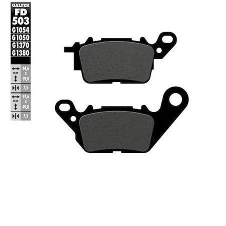 GALFER KLOCKI HAMULCOWE KH694 PÓŁMETALICZNE YAMAHA N-MAX 125 / 150