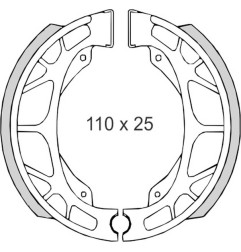 BRENTA SZCZĘKI HAMULCOWE DAELIM / HONDA / KYMCO / PEUGEOT / SYM (110x25mm) (FT 01200)