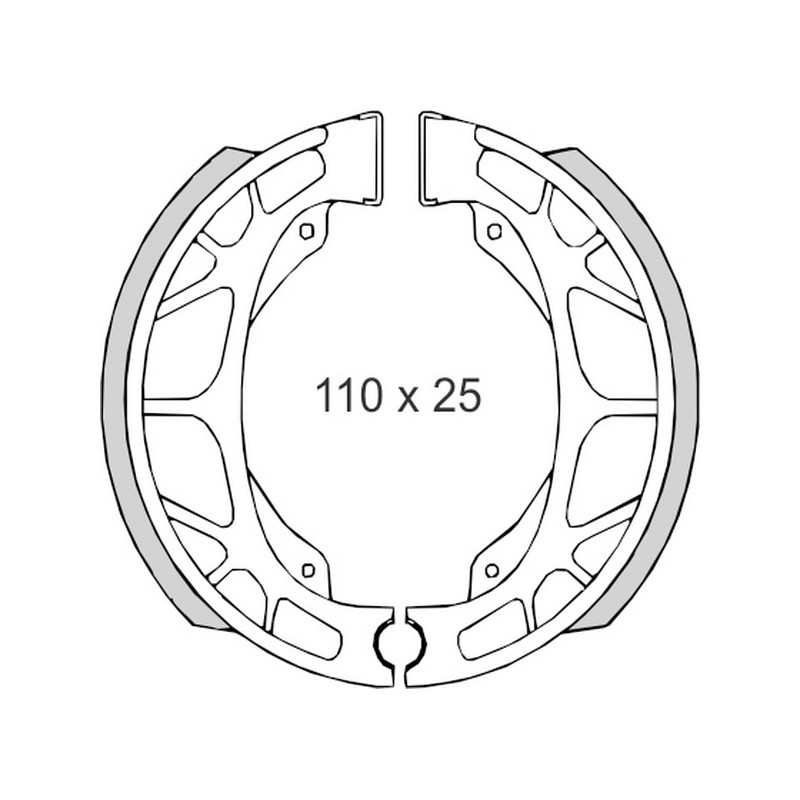 BRENTA SZCZĘKI HAMULCOWE DAELIM / HONDA / KYMCO / PEUGEOT / SYM (110x25mm) (FT 01200) BRENTA SZCZĘKI HAMULCOWE DAELIM / HONDA / KYMCO / PEUGEOT / SYM (110x25mm) (FT 01200)