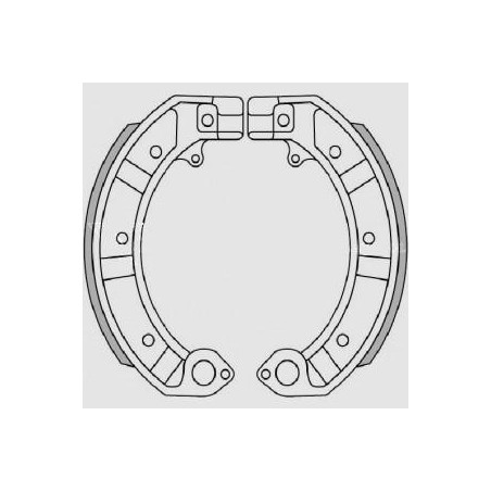 BRENTA SZCZĘKI HAMULCOWE PIAGGIO PK 50/125, PX 125/150/200, GS 160, SS 180/200, PE 200 (Z BLASZKAMI)(150x24mm) (FT 0128)