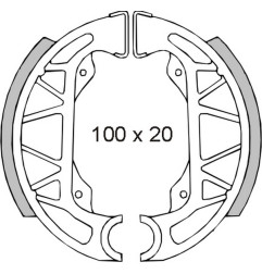 BRENTA SZCZĘKI HAMULCOWE GILERA STORM PIAGGIO FREE/NRG/NTT/ SFERA/TYPHOON (100x20mm) (FT 0275)