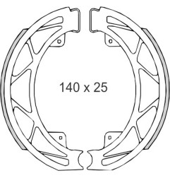 BRENTA SZCZĘKI HAMULCOWE PIAGGIO FLY 05'-/LIBERTY 97'-14'/LIBERTY 4T 00'- (140x25mm) (FT 0303)