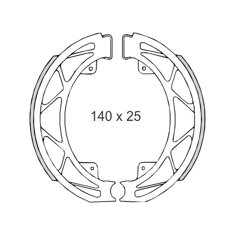 BRENTA SZCZĘKI HAMULCOWE PIAGGIO FLY 05'-/LIBERTY 97'-14'/LIBERTY 4T 00'- (140x25mm) (FT 0303)