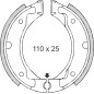 BRENTA SZCZĘKI HAMULCOWE YAMAHA DT50MX/R DT80 PW80 SR125 (110x25) (FT 0304)