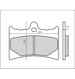 BRENTA KLOCKI HAMULCOWE KH126 (ORGANIC) APRILIA 125 AF1 '89-'92, RS 125;99-;05, GILERA 125