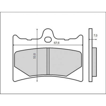 BRENTA KLOCKI HAMULCOWE KH126 (ORGANIC) APRILIA 125 AF1 '89-'92, RS 125;99-;05, GILERA 125
