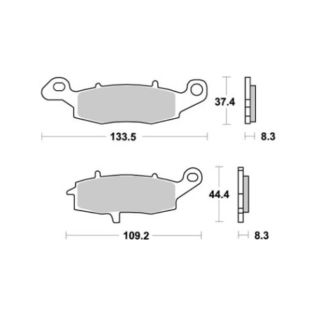 BRENTA KLOCKI HAMULCOWE KH231 (ORGANIC) PRAWY PRZÓD