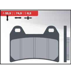 BRENTA KLOCKI HAMULCOWE KH244 (ORGANIC) BREMBO PRZÓD