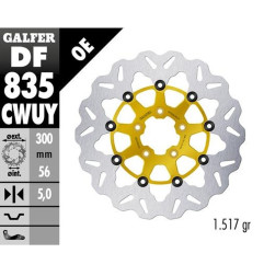 GALFER TARCZA HAMULCOWA PRZÓD HARLEY-DAVIDSON (300X56X5) PŁYWAJĄCA KOLOR ZŁOTY