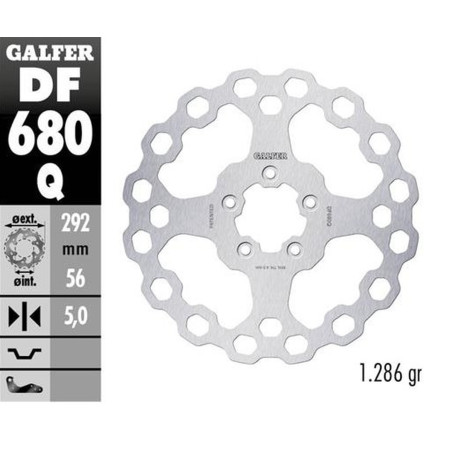GALFER TARCZA HAMULCOWA PRZÓD HARLEY-DAVIDSON (292X56X5) CUBIQ