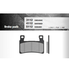 BRENTA KLOCKI HAMULCOWE KH265 / KH296 (ORGANIC) PRZÓD