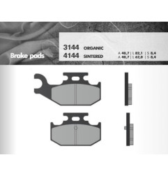 BRENTA KLOCKI HAMULCOWE KH428 (YFM700 RAPTOR 06-13 TYŁ) (FT 3144)