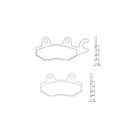 BRENTA KLOCKI HAMULCOWE KH165 / KH215 SPIEK METALICZNY (ZŁOTE) (FT 4064)