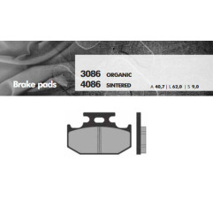 BRENTA KLOCKI HAMULCOWE KH152 SPIEK METALICZNY (ZŁOTE) TYŁ (FT 4086)