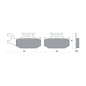 BRENTA KLOCKI HAMULCOWE KH414 / KH317 SPIEK METALICZNY (ZŁOTE) ( GRUBOŚĆ 8,4MM ) (FT 4111)