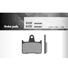 BRENTA KLOCKI HAMULCOWE KH254 SPIEK METALICZNY (ZŁOTE) TYŁ (FT 4137)