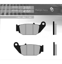 BRENTA KLOCKI HAMULCOWE KH629 SPIEK METALICZNY (ZŁOTE) HONDA CRF 250 L '13-'16 TYŁ (FT 4151)