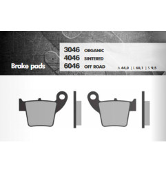 BRENTA KLOCKI HAMULCOWE KH346 SPIEK METALICZNY (ZŁOTE) OFF ROAD HONDA CR/CRF TYŁ (FT 6046)
