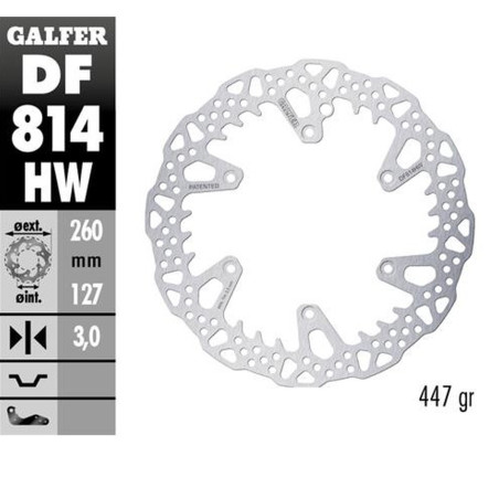 GALFER TARCZA HAMULCOWA PRZÓD BETA 250RR '12-'24; 300RR '13-'24; 350RR '13-'24; 400/430/450/480/498 '13-'24; X-TRAINER