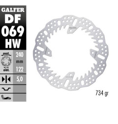 GALFER TARCZA HAMULCOWA TYŁ HONDA CR 125/250; CRF250R '04-'23; CRF 450R '09-'23 (240X140X5MM) SHARK ENDURO MX