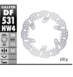 GALFER TARCZA HAMULCOWA TYŁ YAMAHA YZ 125 '22-'24; YZ 250 '22-'24; YZ 250F '21-'24; YZ 450F '20-'24; WR 250F '17-'24