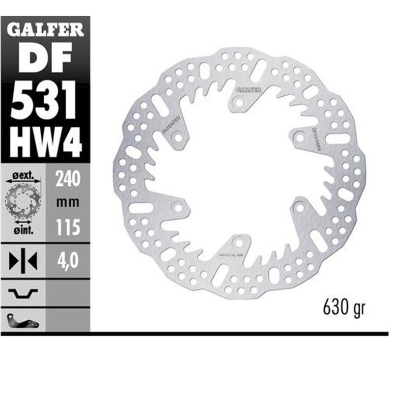 GALFER TARCZA HAMULCOWA TYŁ YAMAHA YZ 125 '22-'24; YZ 250 '22-'24; YZ 250F '21-'24; YZ 450F '20-'24; WR 250F '17-'24 GALFER TARCZA HAMULCOWA TYŁ YAMAHA YZ 125 '22-'24; YZ 250 '22-'24; YZ 250F '21-'24; YZ 450F '20-'24; WR 250F '17-'24
