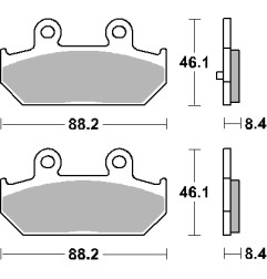 SBS KLOCKI HAMULCOWE KH412 STREET STANDART CERAMIC KOLOR CZARNY PASUJE DO: SUZUKI AN 400/650 BURGMAN '02-'23 TYŁ