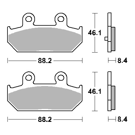 SBS KLOCKI HAMULCOWE KH412 STREET STANDART CERAMIC KOLOR CZARNY PASUJE DO: SUZUKI AN 400/650 BURGMAN '02-'23 TYŁ