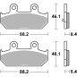 SBS KLOCKI HAMULCOWE KH412 STREET STANDART CERAMIC KOLOR CZARNY PASUJE DO: SUZUKI AN 400/650 BURGMAN '02-'23 TYŁ