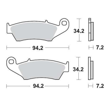 MOTO-MASTER KLOCKI HAMULCOWE KH185 / KH389 NITRO RACING SINTER METAL SOFT: 22 ETA RR 2T 125/200 '19-, RR 2T 250/300 '13