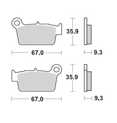 MOTO-MASTER KLOCKI HAMULCOWE KH367 SINTER METAL OEM: 11 KAWASAKI KXF 250 04-, KLX 450 07-, KXF 450 04-, KXE 450 10