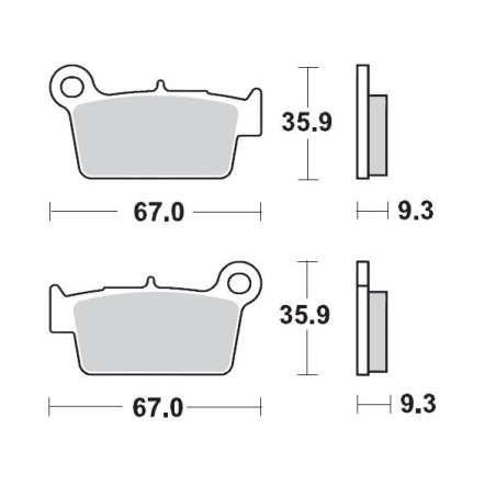 MOTO-MASTER KLOCKI HAMULCOWE KH367 SINTER METAL OEM: 11 KAWASAKI KXF 250 04-, KLX 450 07-, KXF 450 04-, KXE 450 10