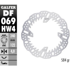 GALFER TARCZA HAMULCOWA TYŁ HONDA CR 125/250; CRF250R '04-'23; CRF 450R '09-'23 (240X140X4MM) SHARK ENDURO MX