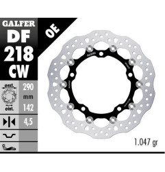 GALFER TARCZA HAMULCOWA PŁYWAJĄCA PRZÓD 290MM KAWASAKI ZX-4RR '24- (290X142X4,5MM)