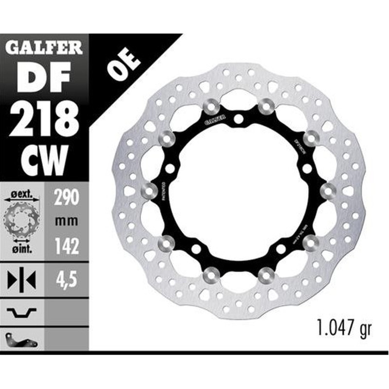 GALFER TARCZA HAMULCOWA PŁYWAJĄCA PRZÓD 290MM KAWASAKI ZX-4RR '24- (290X142X4,5MM) GALFER TARCZA HAMULCOWA PŁYWAJĄCA PRZÓD 290MM KAWASAKI ZX-4RR '24- (290X142X4,5MM)