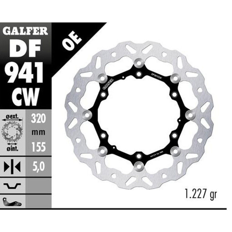 GALFER TARCZA HAMULCOWA PRZÓD KTM 390 ADVENTURE '23-'25; HUSQVARNA 401 SVARTPILEN '24-'25 (WAVE FLOATING) (320X155X5MM) GALFER TARCZA HAMULCOWA PRZÓD KTM 390 ADVENTURE '23-'25; HUSQVARNA 401 SVARTPILEN '24-'25 (WAVE FLOATING) (320X155X5MM)